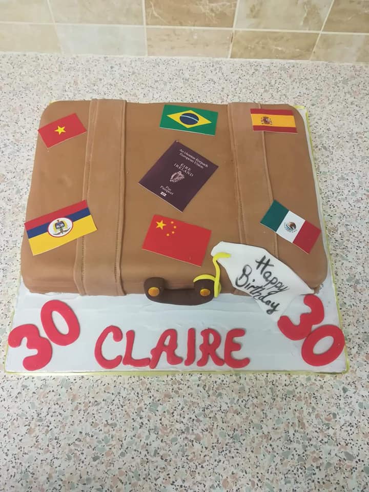 Suitcase cake
